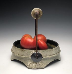 Handled Tray - ©Tony Borchardt - Ceramic/Metal - $150