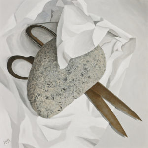 Rock Paper Scissors - ©Garry McMichael - Oil- 30 x 30 - $1500