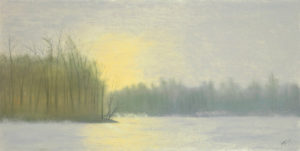 Winter Solstice Mississippi River 2008 - ©Garry McMichael - Pastel - 15 x 30 - $600