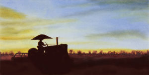 Cultivating Beans - ©Garry McMichael - Oil - 10 x 20 - $200