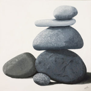 Northshore Cairn - ©Garry McMichael - Acrylic - 24X24 - $550