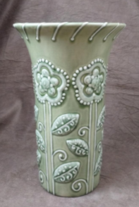 Trumpet Vase - ©Stephanie Barken - Fired Bisque - 9.5 x 6" diameter - $145