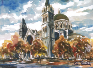 New Cathedral - ©Marilynne Bradley - Watercolor - 18 x 24 - $275