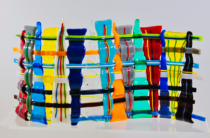 Woven Glass - ©Cathy Carney - Fused Glass - 6 x 12 - $165