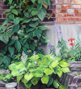 Courtyard Garden - ©MaryJo Clark - Pastel - 24" x 20" - $400