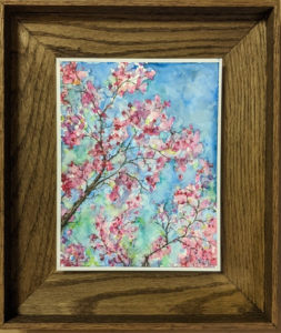 Cherry Blossom - ©Gena Loseto - Watercolor on Yupo - 13 x 11 - $225