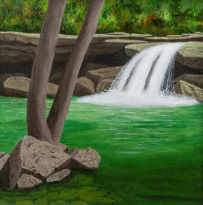 Falling Water Falls II - ©Garry McMichael - Acrylic - 12 x 12 - $230