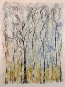 Burn - ©Gena Loseto - Watercolor on Yupo - 20 x 16 - $325