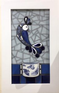 Bluebird in Paradise - ©Kathy Rickermann - Mosaic - $235.00