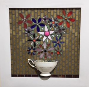 My Cup of Tea - ©Kathy RIckermann - Mosaic - $230.00