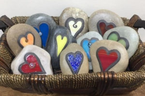 Heart Stones - ©Kathy Rickerman - Mosaic - $13 - $14 each