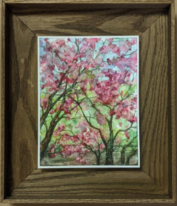 Redbuds - ©Gena Loseto - Watercolor on Yupo - 13 x 11 - $225