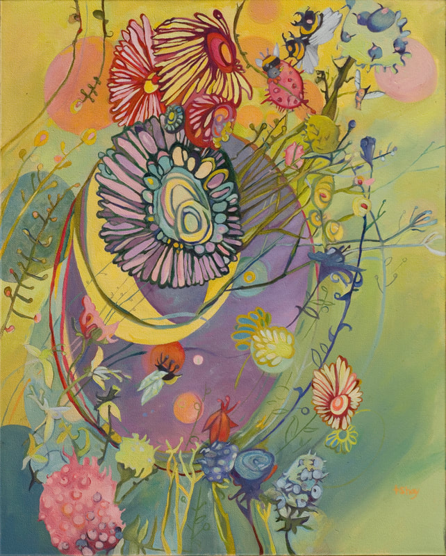 ©Terri Shay - Pollinator - Oil - 21.5 x 17.5 inches - $750