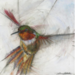 Hummingbird - ©Laura Lebeda - Print on Wood - $105