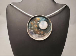 Moonstone Sky 2 - ©Adrienne Williams - silversmithing - $335