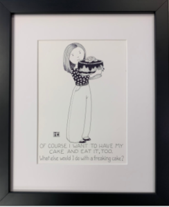 #131 - Cake Eat Too - ©Mary Engelbreit - 11.75 x 9.5 inches - $700