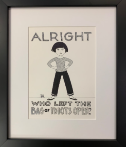 #130 - Bag of Idiots - ©Mary Engelbreit - 11.5 x 9.75 inches - $700