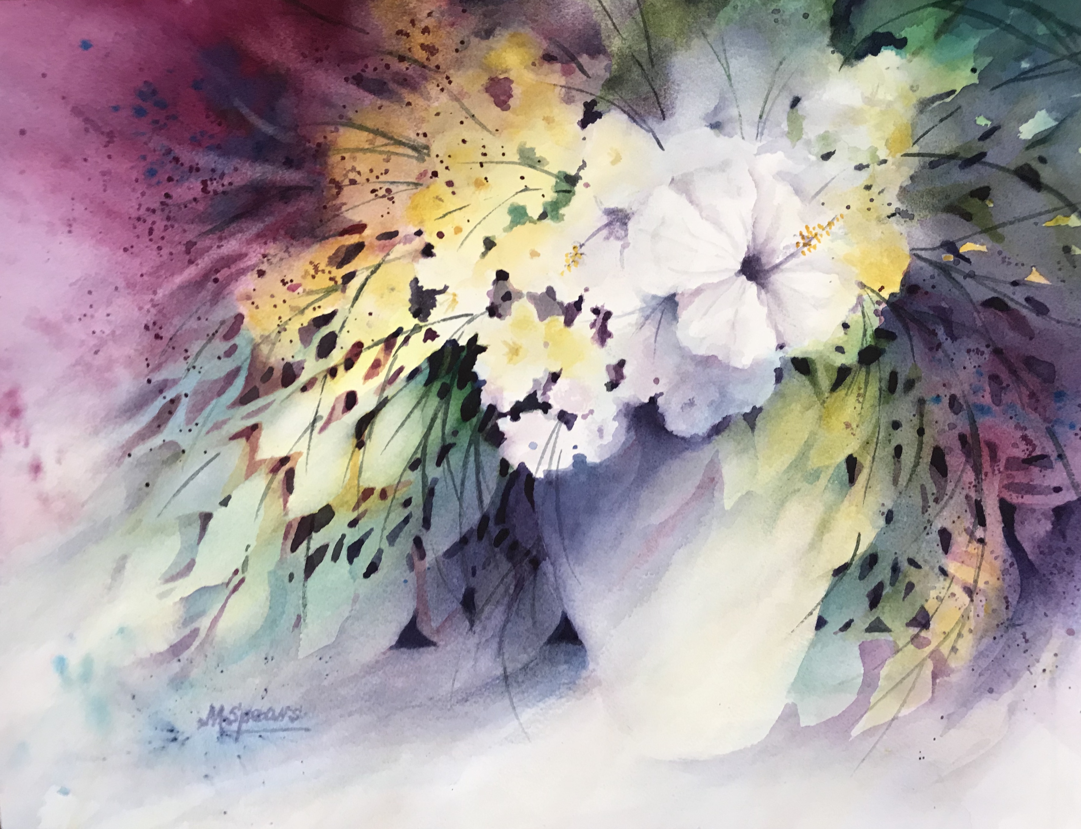 Spring Bouquet - ©Marty Spears - Watercolor - 20 x 24 - $375 - 2020
