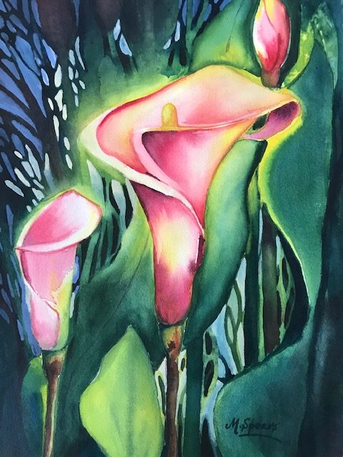 Star of the Show - ©Marty Spears - Watercolor - 19 x 23 - $375 - 2019
