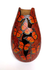 The Gathering Place - Pat Berkbigler - Tall Body Gourd - 11”hx7”wx7”d - $155 - 2021