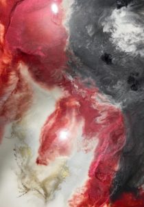 Chaos - ©Zac Farmer – Resin on Wood – 24x36 - $ 1,000