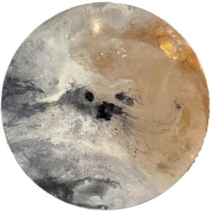 Moons - ©Zac Farmer – Resin on Wood – 24x24 - $ 1,200