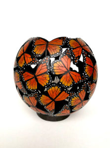 The Royal Ball - Pat Berkbigler - Cannonball Gourd - 5.5”hx6”wx6”d - $155-2022