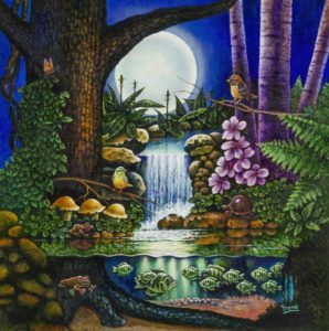 Full Moon-©Mike Frank-acrylic on canvas-24 x 24-$1400