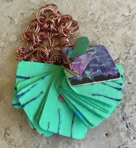 Harmony - ©Lois Jacobs - handmade paper and copper -2 x 1.75 - $195