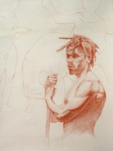 Danny - ©Douglas Simes - Sanguine Pencil - 18x24 inches - $800