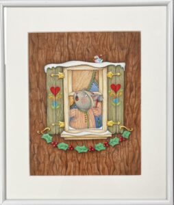 #242 - Window Mouse - ©Mary Engelbreit - Drawing - 12.25 x 10.25 in - $975