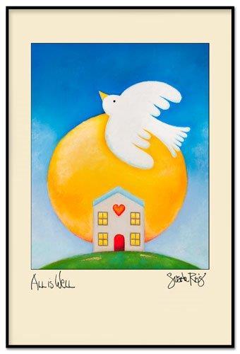 All Is Well - ©Susan Reis - Framed Giclee - 4 x 6 - $16