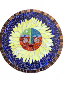 Aztec Sun - ©️Virgene Tyrrell - Mosaic - 18 x 18 inches - $400