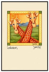 Giraffes  - ©Susan Reis - Framed Giclee - 4 x 6 - $16