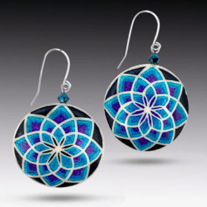Goose Pysanky Earrings - Katherine Alexander - Cut Goose Egg - 1” - $100