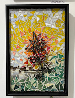 Growth in Difficult Times - @Carrie Wilson- Mosaic and Resin -19 x 13 in - $315