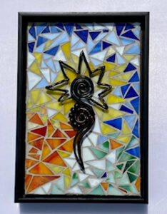 Letting Go - @Carrie Wilson - Mosaic and Resin - 13 x 19 in - $275