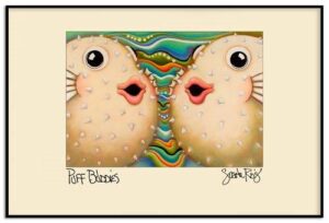 Puff Buddies - ©Susan Reis - Framed Giclee - 4 x 6 - $1