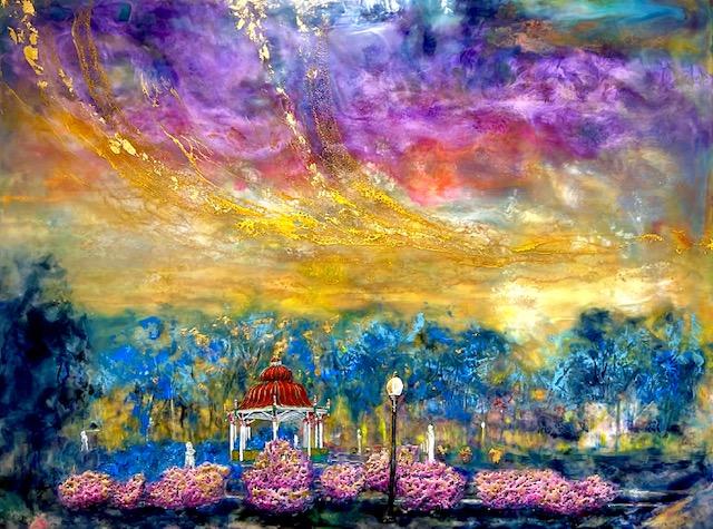 A Musical Evening - ©Leah Merriman - Encaustic Mixed Media