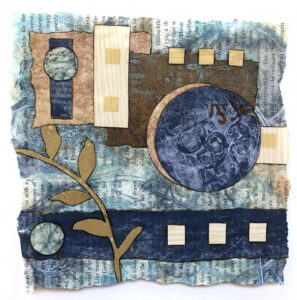 It All Adds Up - ©MaryJo Clark - Mixed Media Collage - 10 x 10 inches - $120