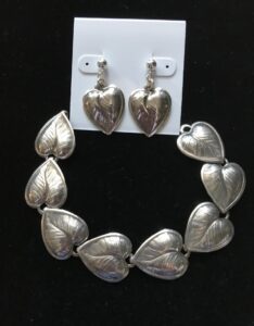 Leaf Link Sterling Silver Bracelet - With Matching Earrings - ©Debbie Garavaglia -Sterling Silver - 7 inches - $145