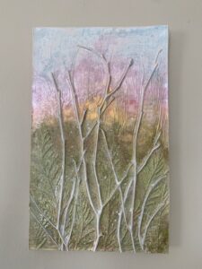Splendid Dusk - ©Catherine Myre - Plaster Bas Relief - 6x10 - $90