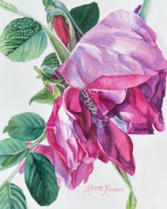 Vailed - ©Karen Romani-watercolor on paper-10x8 inches-$400