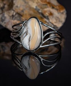 Clean Moment-© Randy Greene -Sterling Silver and Jasper and Agate - bracelet -$185