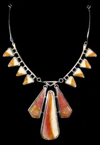 Red Stripe Sunset -© Randy Greene -Sterling Silver and Jasper - Necklace -$1200