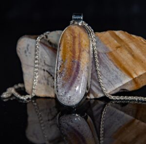 Through the Middle -© Randy Greene -Sterling Silver and Jasper - Pendent -$145