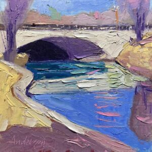 Bridge December_©Michael Anderson_ 2023_ oil_8x8_165