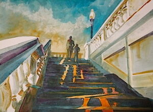 Common Stairs - ©Marilynne Bradley - Watercolor -