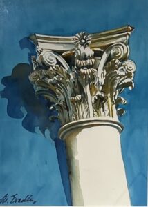 Corinthian Column - ©Marilynne Bradley - Watercolor - 20 x 16 in - $650