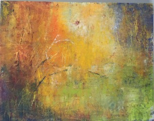 July 10 AM - ©Diane Reising - Oil cold wax medium on cradled board - 24 x 30 in - $1200